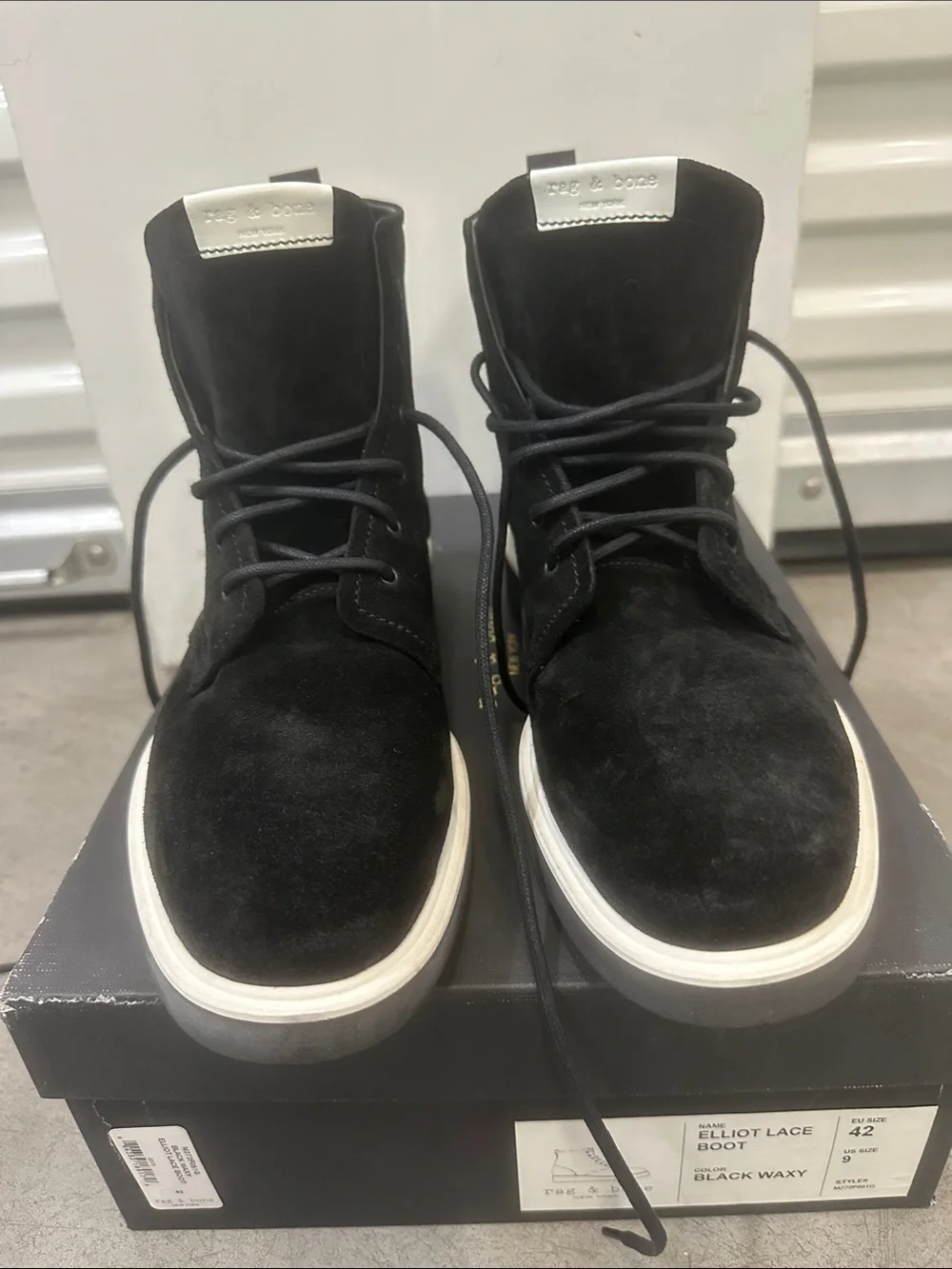 rag & bone Black Suede Chukka Boots with White Welt rag & bone Black Suede Chukka Boots with White Welt main image 2